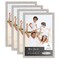 Pack of 4 Rustic White Picture Frames | Solid Wood | UV-Resistant Acrylic | Easy Gallery Wall Setup